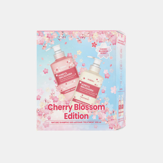 KUNDAL Honey Macadamia Hair Care Set Cherry Blossom shampoo and treatment duo for smooth and nourished hair