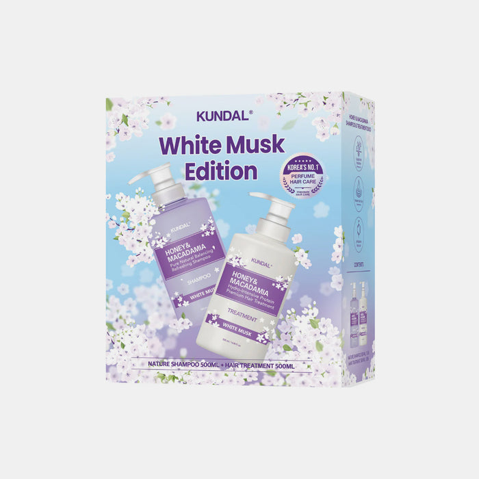 KUNDAL Honey Macadamia Hair Care Set White Muskshampoo and treatment duo for smooth and nourished hair