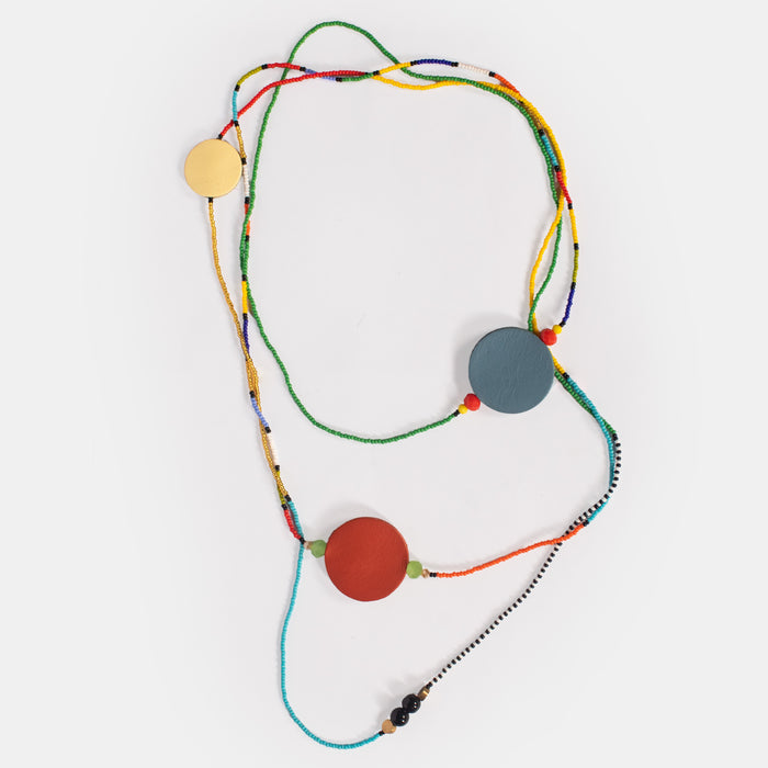Ladies' Dot Cheetah Necklace - Multi