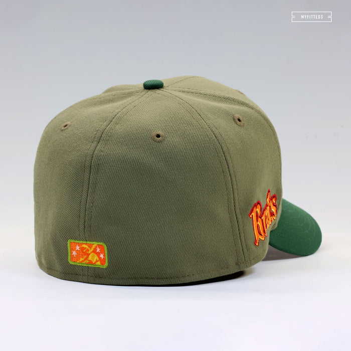 LAKE WINNEBAGO SHANTYMEN BRATS ARMY OLIVE MOUNTAIN GREEN NEW ERA FITTED CAP