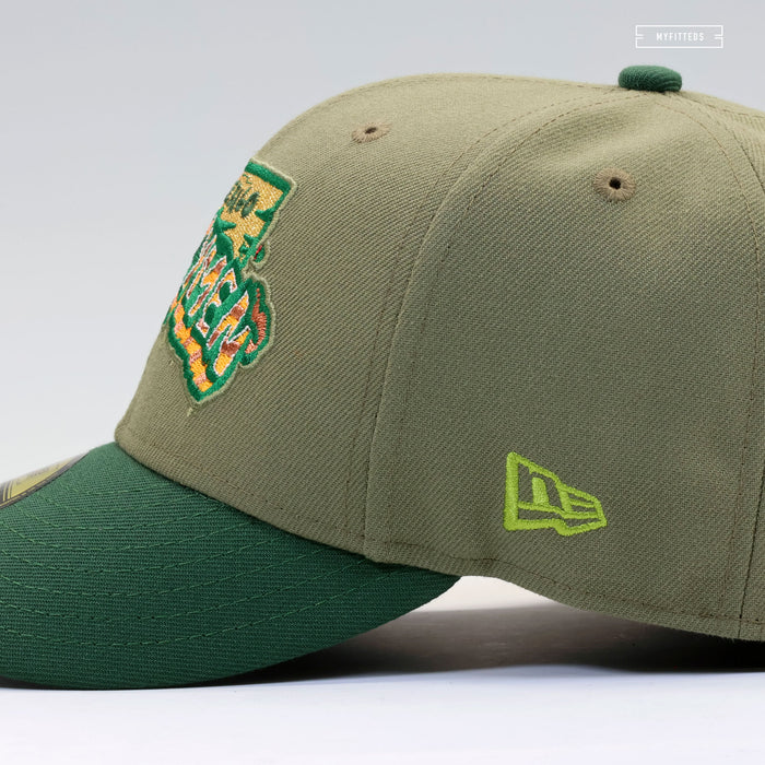 LAKE WINNEBAGO SHANTYMEN BRATS ARMY OLIVE MOUNTAIN GREEN NEW ERA FITTED CAP