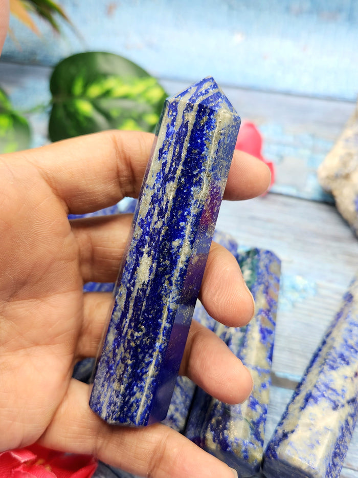 Lapis Lazuli Point: A Gemstone of Ancient Beauty and Modern Elegance | Crystal Healing | Home decor | ONE PIECE ONLY