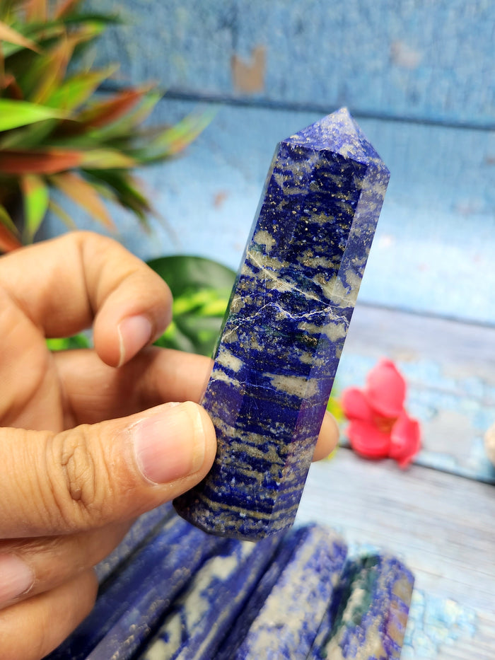 Lapis Lazuli Point: A Gemstone of Ancient Beauty and Modern Elegance | Crystal Healing | Home decor | ONE PIECE ONLY
