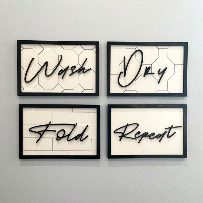 Laundry Room Signs (set of 4)