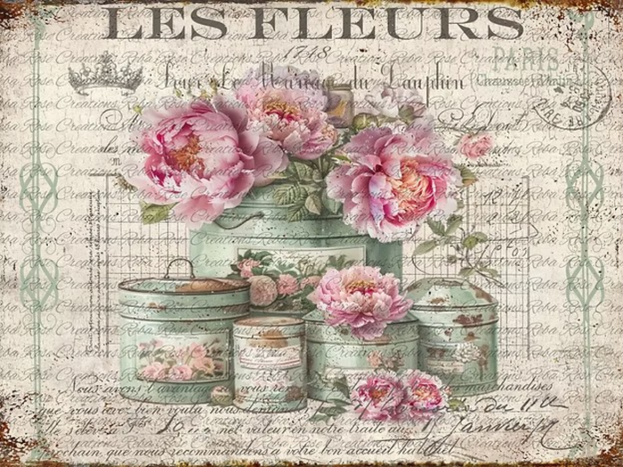 Les Fleurs Rice Paper by Reba Rose Creations