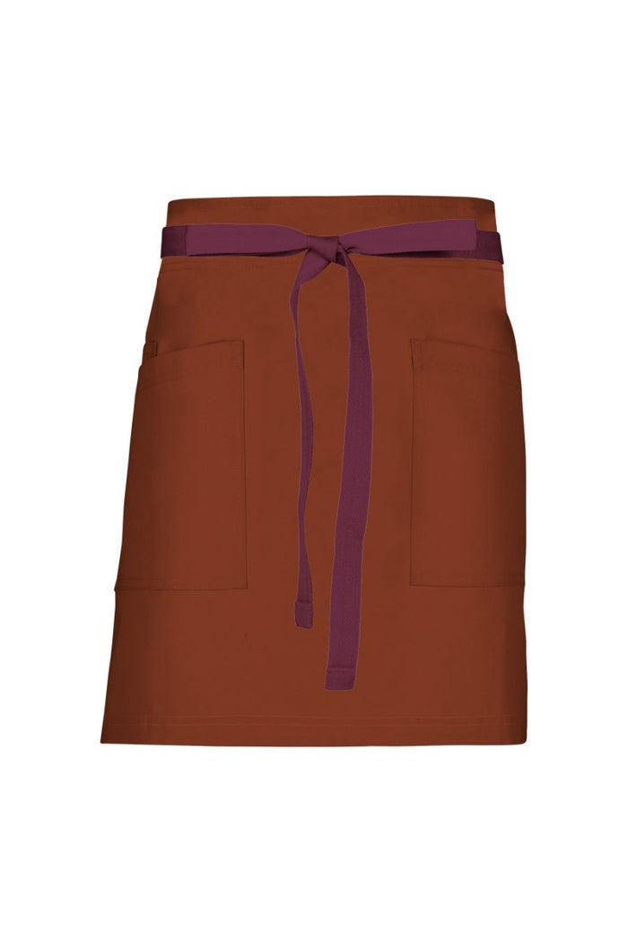 Chef Works Merlot Lockharte Rust Canvas Half Bistro Apron