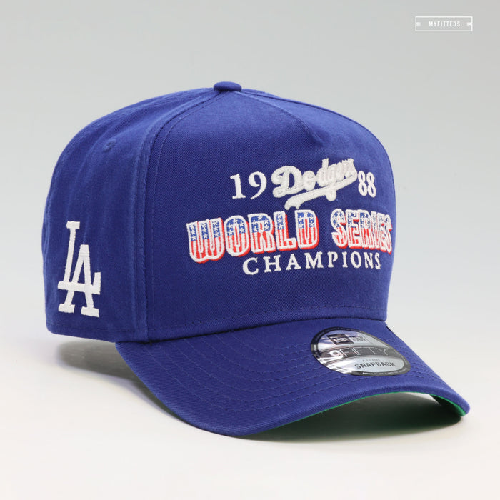 LOS ANGELES DODGERS 1988 WORLD SERIES CHAMPIONS HISTORIC 9FIFTY NEW ERA A-FRAME SNAPBACK HAT