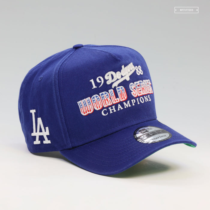 LOS ANGELES DODGERS 1988 WORLD SERIES CHAMPIONS HISTORIC 9FIFTY NEW ERA A-FRAME SNAPBACK HAT