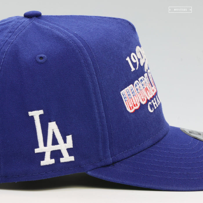 LOS ANGELES DODGERS 1988 WORLD SERIES CHAMPIONS HISTORIC 9FIFTY NEW ERA A-FRAME SNAPBACK HAT