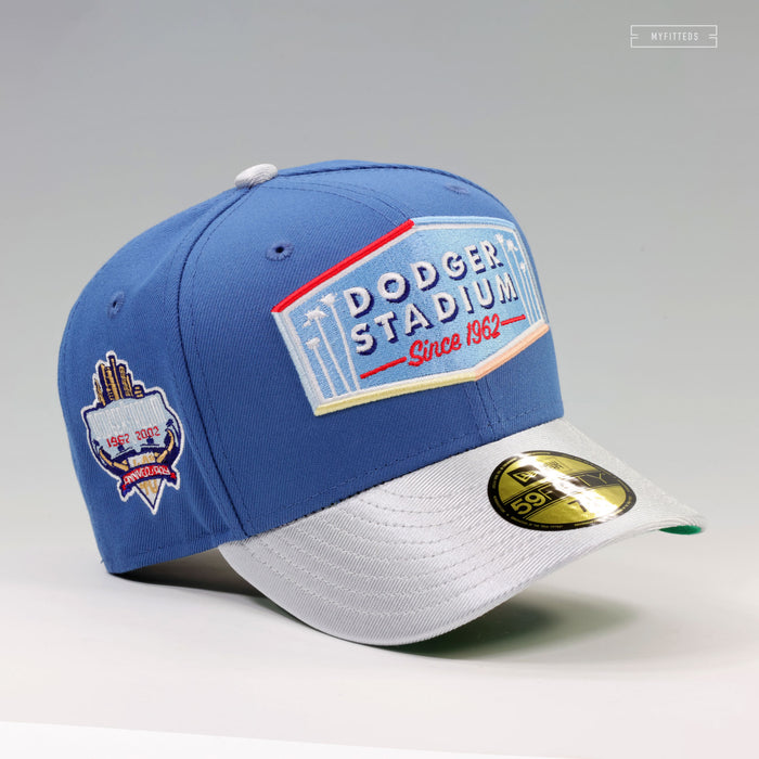 LOS ANGELES DODGERS DODGER STADIUM MILESTONES VINTAGE WEATHERED LOOK NEW ERA FITTED CAP