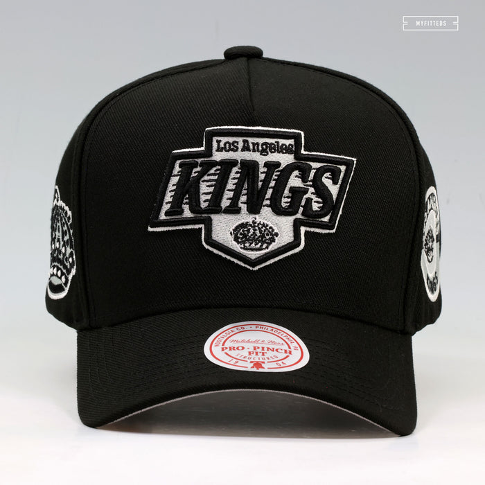 LOS ANGELES KINGS NHL DOUBLE CLUTCH PRO PINCH FIT MITCHELL & NESS SNAPBACK HAT