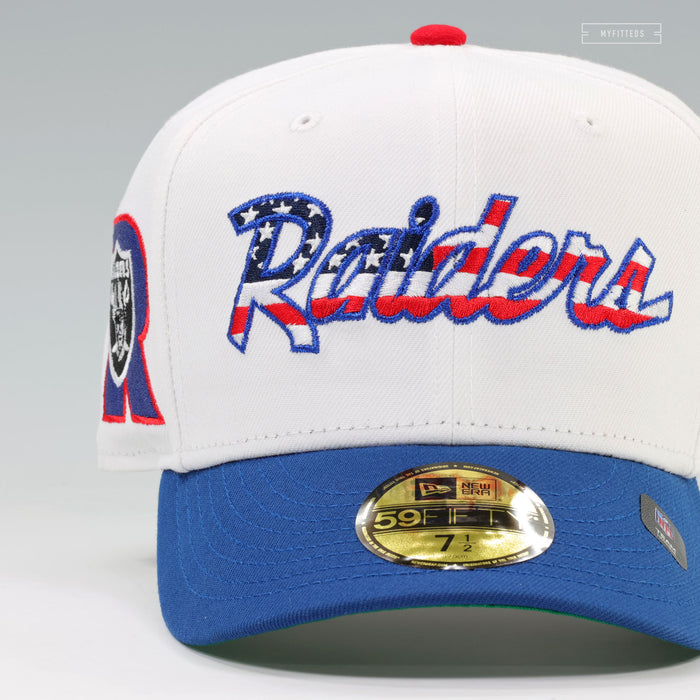 LOS ANGELES RAIDERS RAIDER NATION AMERICAN GLADIATORS INSPIRED NEW ERA FITTED CAP