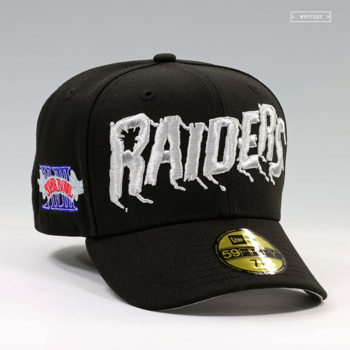 LOS ANGELES RAIDERS SUPER BOWL XVIII "TERMINATOR 2 T-1000 INSPIRED" LIQUID METAL NEW ERA CAP
