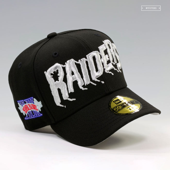 LOS ANGELES RAIDERS SUPER BOWL XVIII "TERMINATOR 2 T-1000 INSPIRED" LIQUID METAL NEW ERA CAP