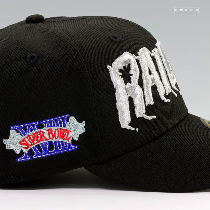 LOS ANGELES RAIDERS SUPER BOWL XVIII "TERMINATOR 2 T-1000 INSPIRED" LIQUID METAL NEW ERA CAP