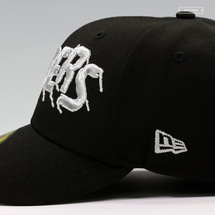 LOS ANGELES RAIDERS SUPER BOWL XVIII "TERMINATOR 2 T-1000 INSPIRED" LIQUID METAL NEW ERA CAP