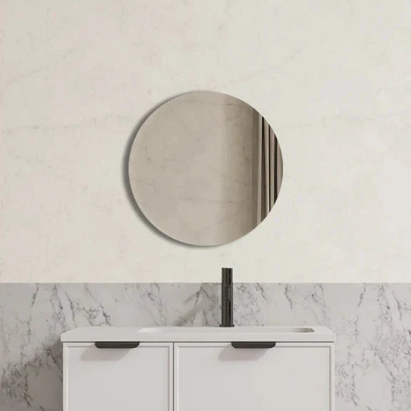 Luna Round Frameless Pencil Edge Plain Mirror 500-900mm