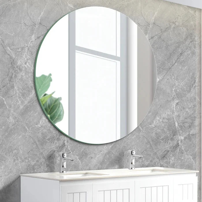 Luna Round Frameless Pencil Edge Plain Mirror 500-900mm