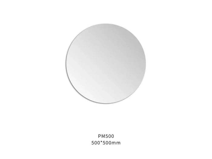 Luna Round Frameless Pencil Edge Plain Mirror 500-900mm