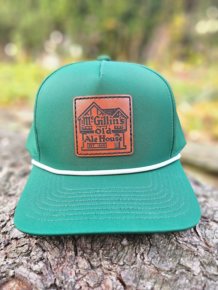 Green Dri Fit Rope Hat with MGillin's Dri Fit hat