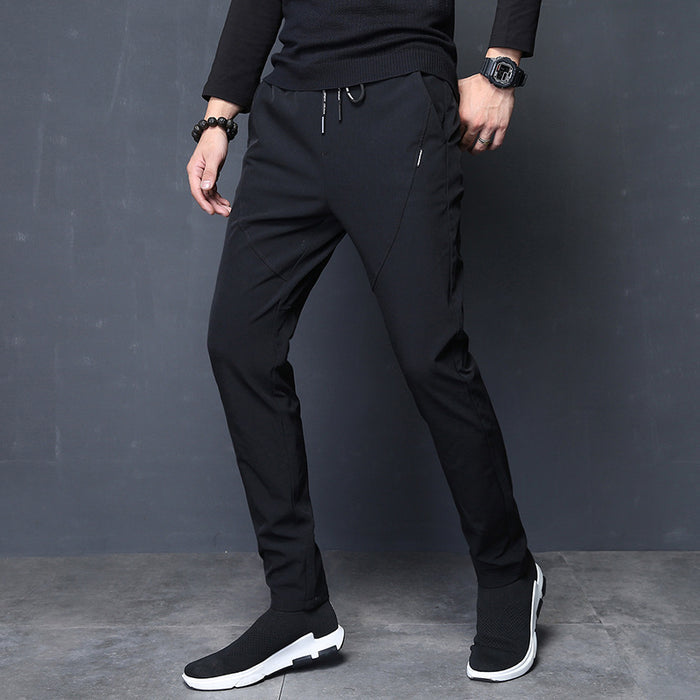 Men’s Thick Velvet Sports Trousers – Warm & Non-Iron Leisure Pants