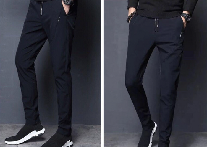 Men’s Thick Velvet Sports Trousers – Warm & Non-Iron Leisure Pants