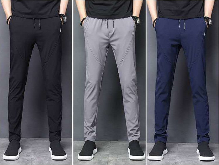 Men’s Thick Velvet Sports Trousers – Warm & Non-Iron Leisure Pants