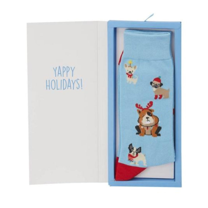 Men's Yappy Holidays Sock Card Socks Bamboozld