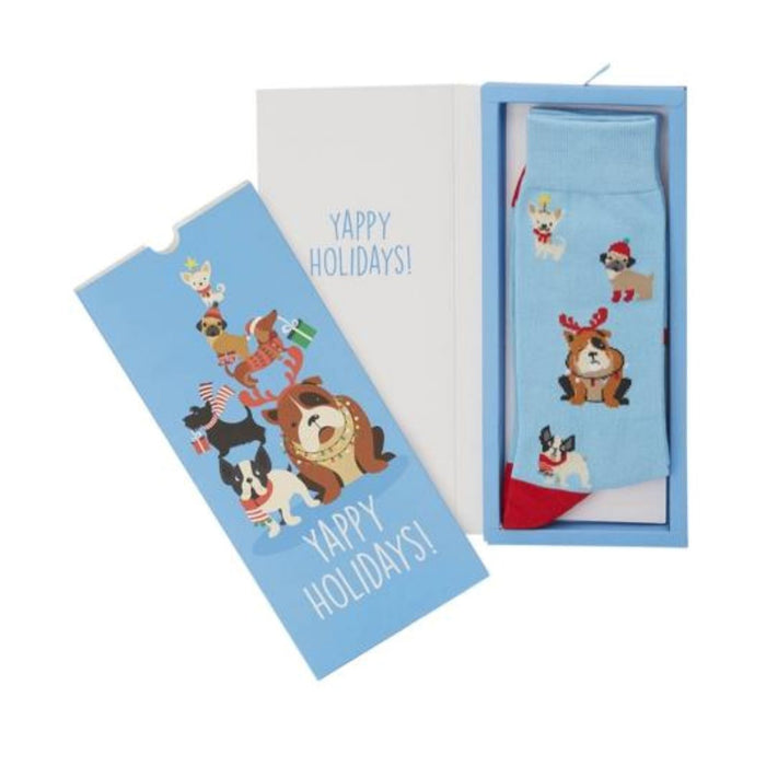 Men's Yappy Holidays Sock Card Socks Bamboozld