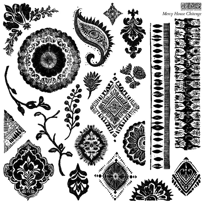 Mercy House Chitenge Decor Stamp by Iron Orchid Design