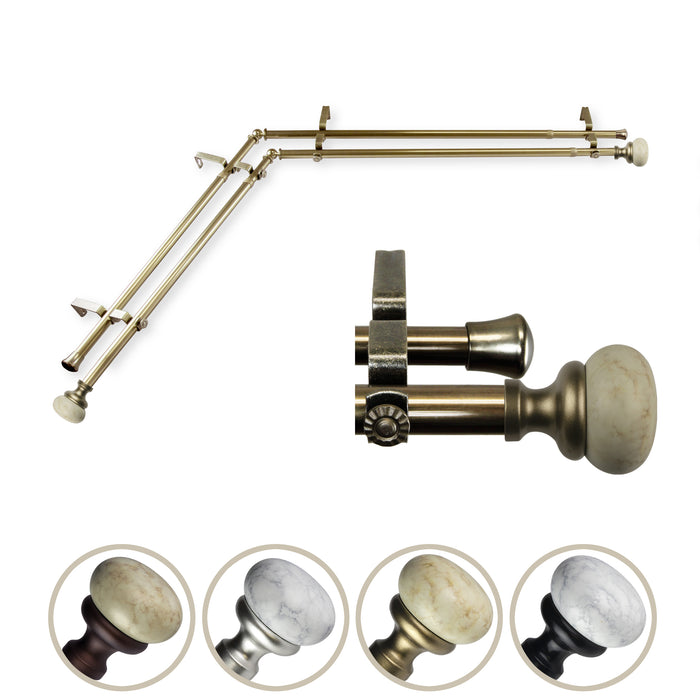 Merlyn Double Corner Curtain Rod