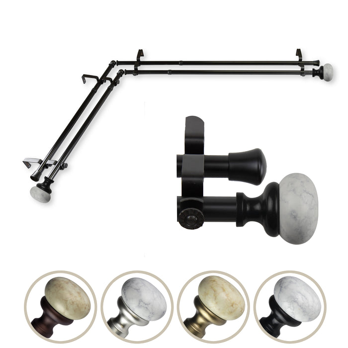 Merlyn Double Corner Curtain Rod