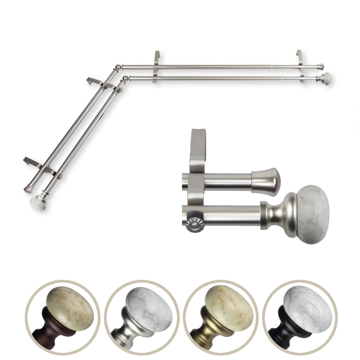 Merlyn Double Corner Curtain Rod