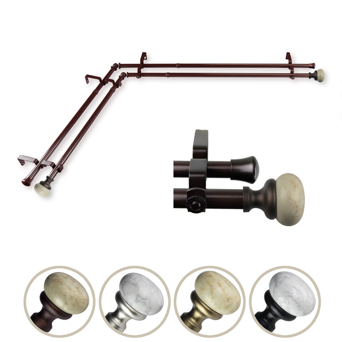 Merlyn Double Corner Curtain Rod