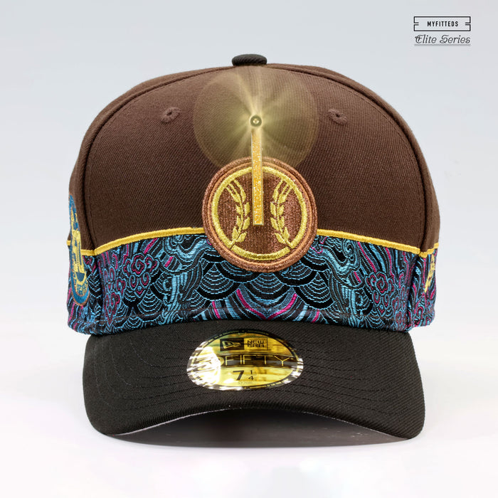 MILWAUKEE BREWERS 50TH ANNIVERSARY GENZO'S PINWHEEL ELITE SERIES NEW ERA FITTED CAP