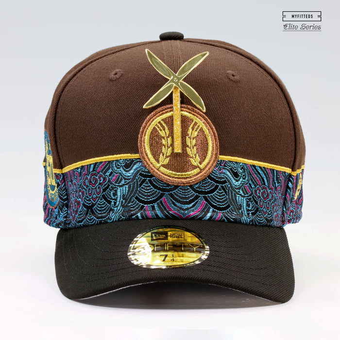 MILWAUKEE BREWERS 50TH ANNIVERSARY GENZO'S PINWHEEL ELITE SERIES NEW ERA FITTED CAP