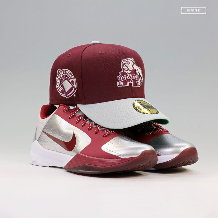 MISSISSIPPI STATE BULLDOGS NIKE KOBE V PROTRO "LOWER MERION ACES AWAY" INSPIRED NEW ERA FITTED CAP