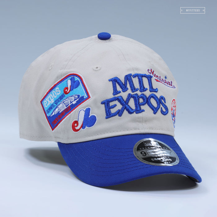 MONTREAL EXPOS GOOD RETRO COLLAGE 9FIFTY RETRO CROWN NEW ERA SNAPBACK HAT