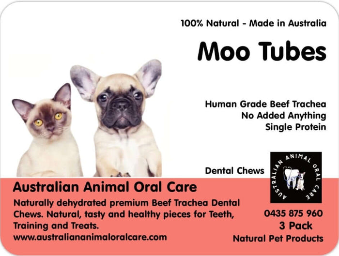 Moo Tube Dental Chew Label