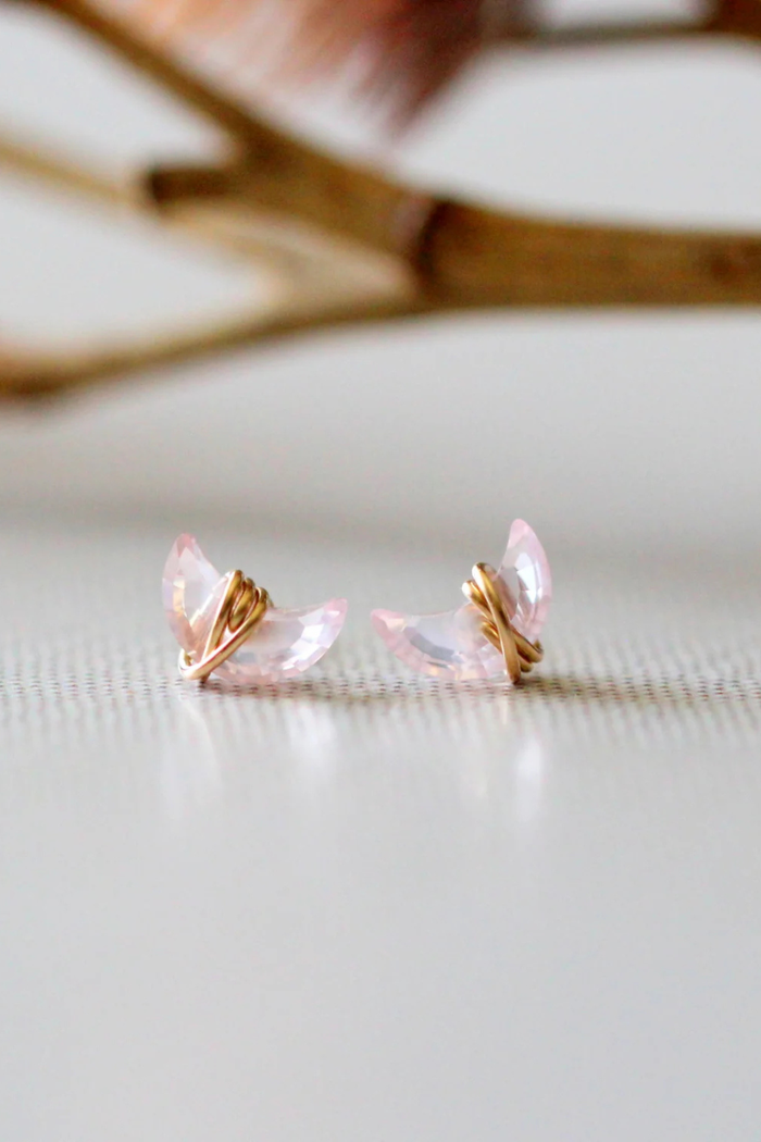 Saressa-Designs-Moonbeam-Studs-Rose-Quartz