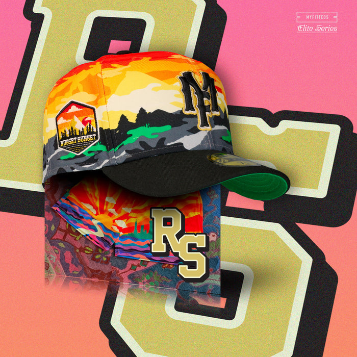 MYFITTEDS X RUSSETSUNSET 001 LANDSCAPE CAMOUFLAGE ELITE SERIES NEW ERA FITTED CAP