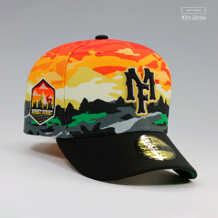 MYFITTEDS X RUSSETSUNSET 001 LANDSCAPE CAMOUFLAGE ELITE SERIES NEW ERA FITTED CAP