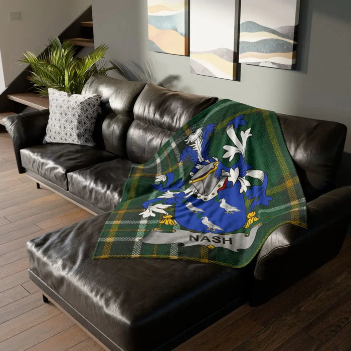 Nash Coat of Arms Family Crest Blanket