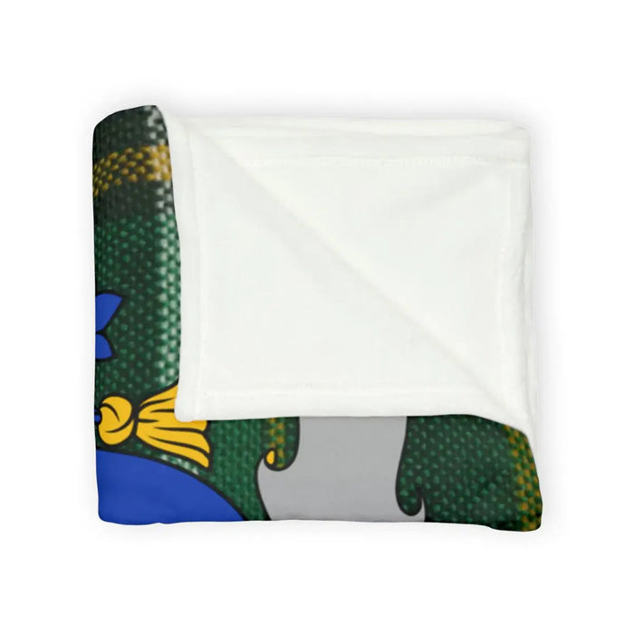 Decorative Blue and Green Patterned Blanket