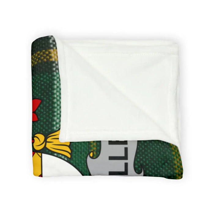 Cozy Green and White Custom Graphic Printed Blanket