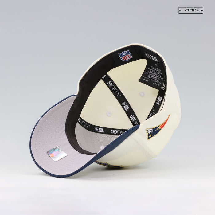 NEW ENGLAND PATRIOTS SUPER BOWL XXXVI OFF WHITE GO PATS NEW ERA FITTED CAP