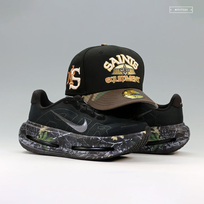 NEW ORLEANS SAINTS EQUIPMENT WOODLAND CAMO NEW ERA FITTED CAP