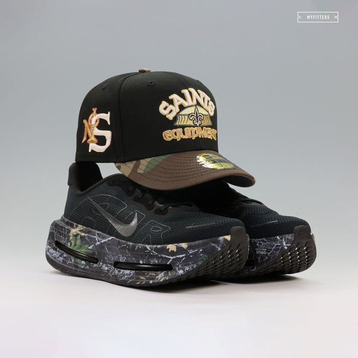 NEW ORLEANS SAINTS EQUIPMENT WOODLAND CAMO NEW ERA FITTED CAP