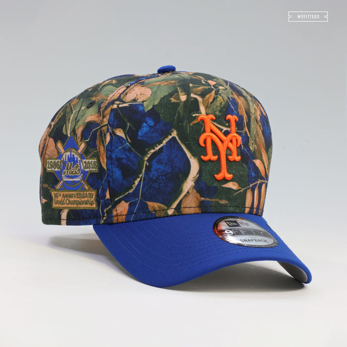 NEW YORK METS 1986 WORLD SERIES 30TH ANNIVERSARY LEAF CAMO 9FIFTY A-FRAME NEW ERA SNAPBACK HAT