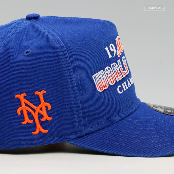 NEW YORK METS 1986 WORLD SERIES CHAMPIONS HISTORIC 9FIFTY NEW ERA A-FRAME SNAPBACK HAT